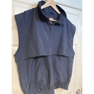 Tartan Mens Windbreaker Golf Vest Vintage Sleeveless Jacket Water Repellent M L